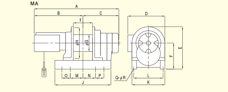 日本TKK MA系列卷?yè)P(yáng)機(jī)尺寸圖