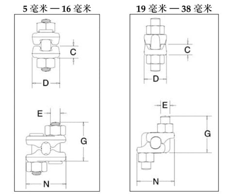 科索比FIST GRIP（G-429）卡頭尺寸圖