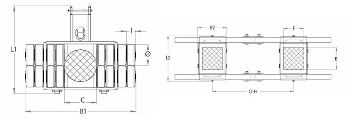 JLB_JFB20G型組合式坦克搬運(yùn)車尺寸圖