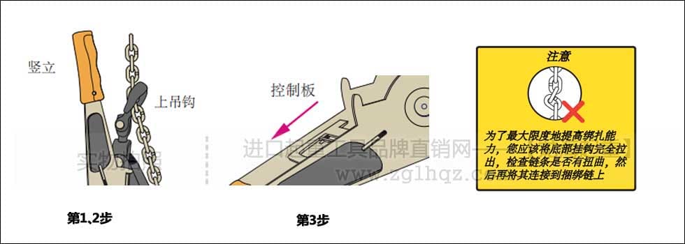 鏈條捆綁拉緊器如何拉緊？